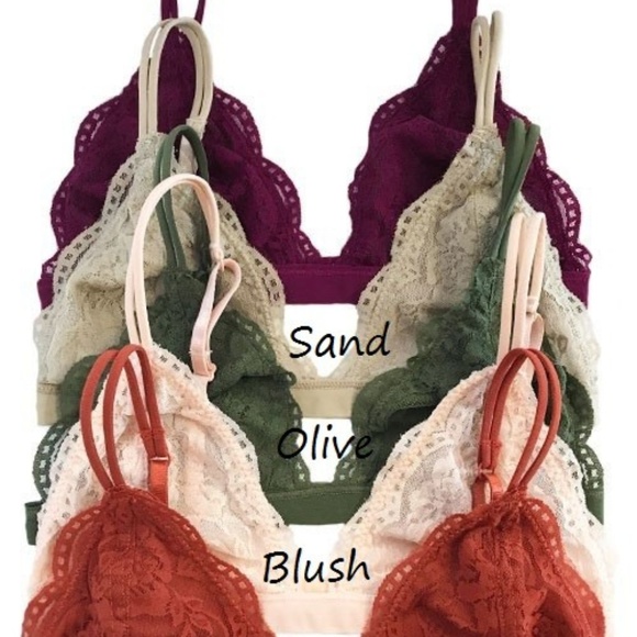 NEW Lace Triangle Bralette | Sand - Picture 1 of 4